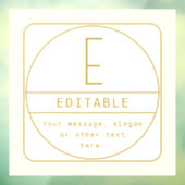 Bewerkbare Retro-modern ontwerp sjabloon goud en w Raamsticker (Vel 3)