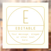 Bewerkbare Retro-modern ontwerp sjabloon goud en w Raamsticker (Vel 2)