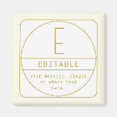 Bewerkbare Retro-modern ontwerp sjabloon Goud & Wi Magneet (Voorkant)