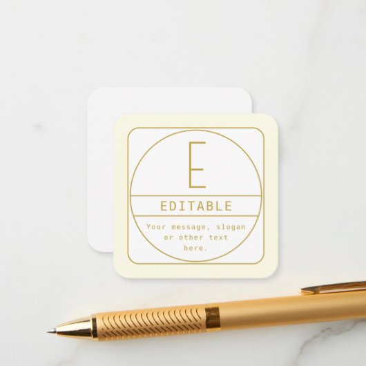 Bewerkbare Retro-moderne ontwerp sjabloon goud en  (Voorkant / Achterkant in situ)