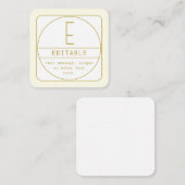 Bewerkbare Retro-moderne ontwerp sjabloon goud en  (Voorkant / Achterkant)