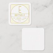 Bewerkbare Retro-moderne ontwerp sjabloon goud en (Voorkant / Achterkant)