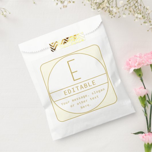 Bewerkbare Retro-moderne ontwerp sjabloon goud en Bedankzakje (Gezegeld)