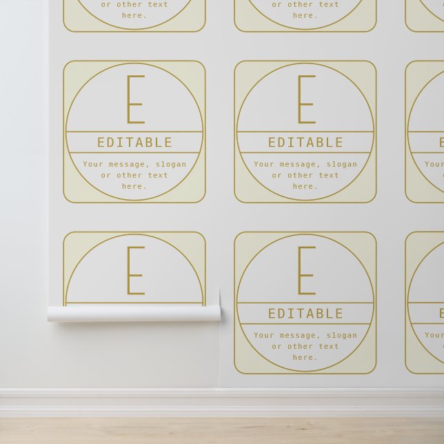 Bewerkbare Retro-moderne ontwerp sjabloon goud en  Behang (Applicatie)