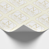 Bewerkbare Retro-moderne ontwerp sjabloon goud en Cadeaupapier (Hoek)