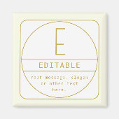 Bewerkbare Retro-moderne ontwerp sjabloon goud en  Magneet (Voorkant)