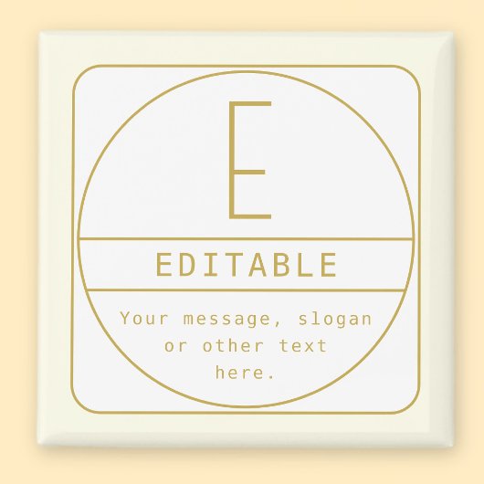 Bewerkbare Retro-moderne ontwerp sjabloon goud en  Magneet
