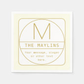 Bewerkbare Retro-moderne ontwerp sjabloon goud en Servet (Voorkant)