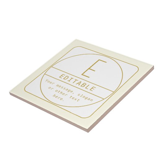 Bewerkbare Retro-moderne ontwerp sjabloon goud en  Tegeltje (Zijkant)