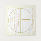 Bewerkbare Retro-moderne ontwerp sjabloon goud en Wandkleed (Voorkant (horizontaal))