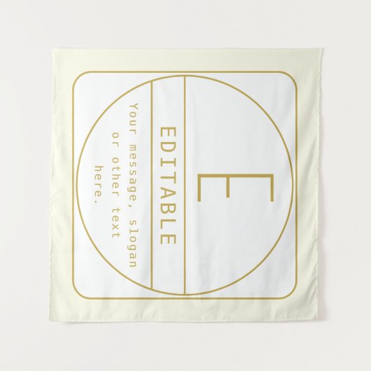 Bewerkbare Retro-moderne ontwerp sjabloon goud en Wandkleed (Voorkant (horizontaal))