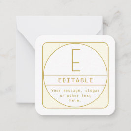 Bewerkbare Retro-moderne ontwerp sjabloon Goud & W