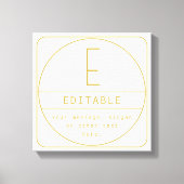 Bewerkbare Retro-moderne ontwerp sjabloon Goud & W Canvas Afdruk (Voorkant)