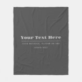 Bewerkbare retro-moderne tekst Sjabloon | Donker g Fleece Deken (Voorkant)