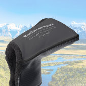 Bewerkbare retro-moderne tekst Sjabloon | Donker g Golfheadcover