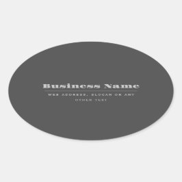 Bewerkbare retro-moderne tekst Sjabloon | Donker g Ovale Sticker