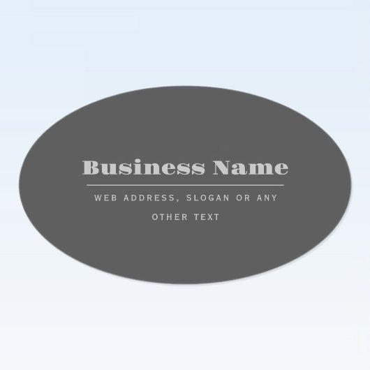 Bewerkbare retro-moderne tekst Sjabloon | Donker g Ovale Sticker