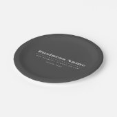 Bewerkbare retro-moderne tekst Sjabloon | Donker g Papieren Bordje (Gekanteld)