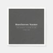 Bewerkbare retro-moderne tekst Sjabloon | Donker g Servet (Voorkant)