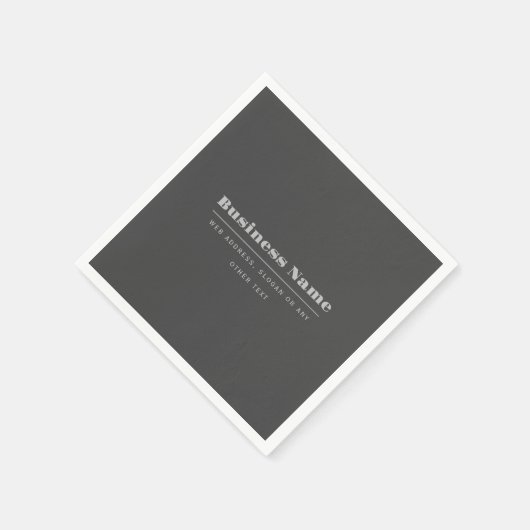 Bewerkbare retro-moderne tekst Sjabloon | Donker g Servet (Hoek)