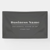 Bewerkbare retro-moderne tekst Sjabloon | Donker g Spandoek (Horizontaal)