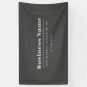 Bewerkbare retro-moderne tekst Sjabloon | Donker g Spandoek (Verticaal)