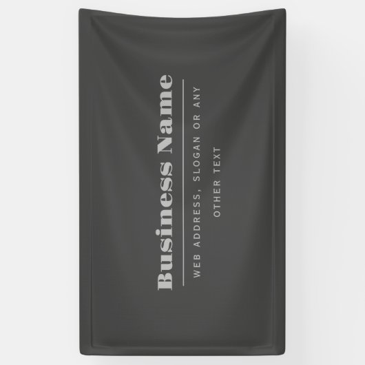 Bewerkbare retro-moderne tekst Sjabloon | Donker g Spandoek (Verticaal)