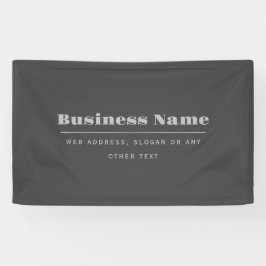 Bewerkbare Retro-Moderne Tekst Sjabloon | Donkergr Spandoek