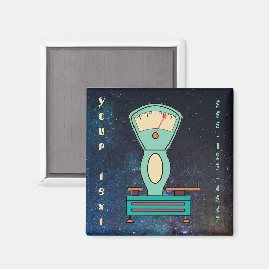 Bewerkbare Retro Scale Company Magnet (Voorkant / Achterkant)