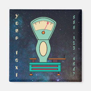 Bewerkbare Retro Scale Company Magnet
