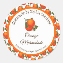 Bewerkbare retro-Sinaasappels Vruchtpatroonsticker