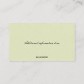 Bewerkbare ringen en bloem bruiloft ambtenaar visitekaartje (Achterkant)