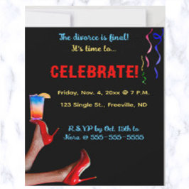 Bewerkbare Rode Hoge Hakken Feest Uitnodiging