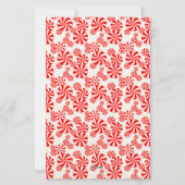 Bewerkbare Rode Witte Pepermunt Vakantie 5.5" x 8. Briefpapier (Achterkant)