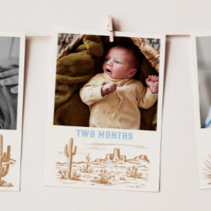 Bewerkbare Rodeo Maandelijkse Photo Banner Kaart