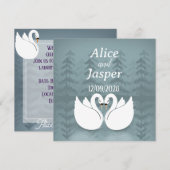 Bewerkbare romantische en elegante bruiloft Sticke Kaart (Voorkant / Achterkant)