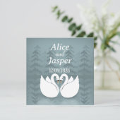 Bewerkbare romantische en elegante bruiloft Sticke Kaart (Staand voorkant)