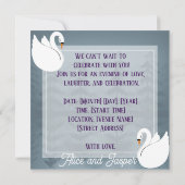 Bewerkbare romantische en elegante bruiloft Sticke Kaart (Achterkant)