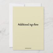 bewerkbare romantische huwelijksreis douche uitnod kaart (Achterkant)