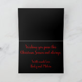 Bewerkbare rouw kerstkaarsen kaart (Binnen)