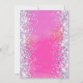 Bewerkbare Roze 9e Verjaardag Uitnodiging Sjabloon (Achterkant)