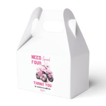 Bewerkbare roze ATV fiets verjaardag