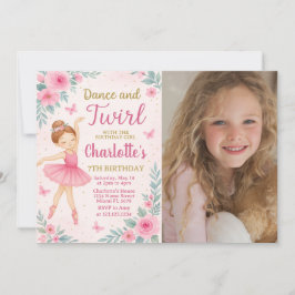 Bewerkbare Roze & Gouden Feestkaart voor Meisjes Kaart