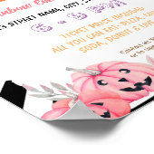 Bewerkbare roze halloween flyer poster (Hoek)