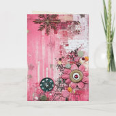 BEWERKBARE  Roze Kerst Kaart (Achterkant)