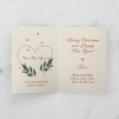 BEWERKBARE  Roze Kerst Kaart (Binnen)