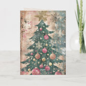 BEWERKBARE Roze Kerst Kaart (Achterkant)