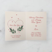 BEWERKBARE Roze Kerst Kaart (Binnen)