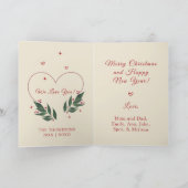 BEWERKBARE Roze Kerst Kaart (Binnen)