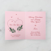 BEWERKBARE Roze Kerst Kaart (Binnen)